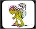 Mouse Pad with lady, shell, green, body, individuals, individual, humans, person, human, persons, parasol, people, turtle