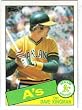 1985 Topps Baseball Oakland A's Team Set