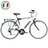 Lombardo Men's Ortler 100 Bicycle (Black/White, 28X 21-Inch)