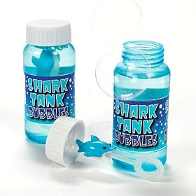 Plastic Shark Tank Bubble Bottles (1 dz): Toys &amp; Games
