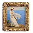 September Sunlight - Gold Frame Magnet with pop-out easel (2-3/4" x 2-1/2")