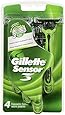 Gillette Sensor3 Conditioning Shave Men's Disposable Razors 4 Count (Pack of 3)