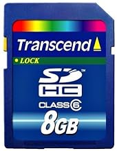 Transcend 8 GB Class 6 SDHC Flash Memory Card TS8GSDHC6E [Amazon Frustration-Free Packaging]