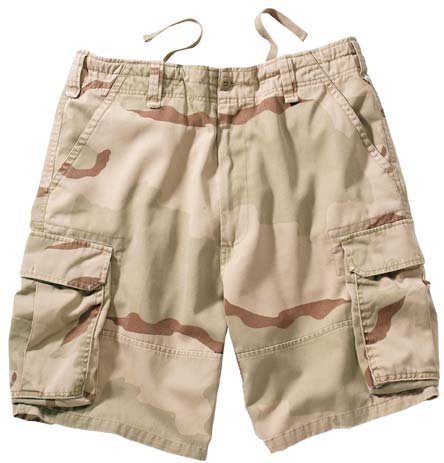 Tri-Color Desert Camo Camouflage Shorts