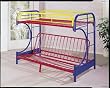 2" Twin/Full "C" Shape Futon Bunk Bed By Acme Furniture