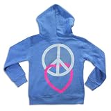 Vintage Havana - Girls Peace And Heart Hoodie Sweatshirt Jacket, Blue