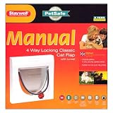 Staywell 4 Way Locking Cat Flap with Tunnel White 917EFS