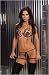 Vinyl wire Bra with Chain detail and matching G-String in One Size