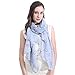 Lina & Lily Bulldog Dog Print Large Scarf Lightweight (Light Blue)