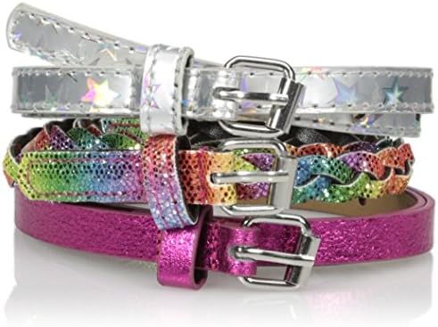 Trendzone Girls' Little Rainbow/Metallic/Hologram Trio Belt