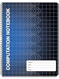 BookFactory&reg; Computation Notebook / Engineering Notebook - 100 Pages (9 1/4" X 11 3/4") - Scientific Grid Pages, Durable Translucent Cover, High Quality Wire-O Binding (COMP-100-CWG-A-(Computation))