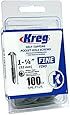 Kreg SML-F125-100 1-1/4-Inch 7-Fine Washer-Head Pocket Screws, 100-Count
