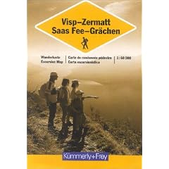 K�mmerly & Frey Karten : Visp, Zermatt, Saas Fee, Gr�chen