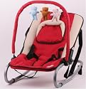 VINSANI RED BABY BOUNCER ROCKER WITH HOOD AND TOYS