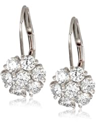 KC Designs "Metro" 14k White Gold and Diamond Cluster Earrings