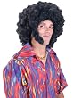 Black Afro Wig With Sideburns 1960 1970 Retro