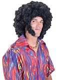 Black Afro Wig With Sideburns 1960 1970 Retro
