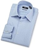 HUGO BOSS Men's Enzo Regular Fit Dress Shirt,Medium Blue,16.5R