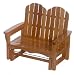 Dollhouse Miniature Double Glider Pecan