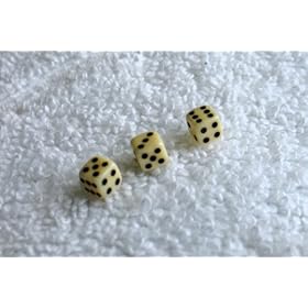 Three Mini Minis Ivory Opaque Dice