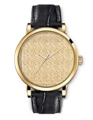 SPRAWL Aanalog Fashion Series Gold Ladies Watches of Genuine Black Leather Strap,Unique Wrist Watch for Women Girls Designed with Cut flowers