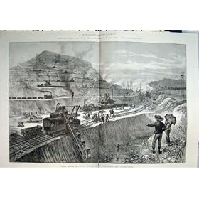 Montagne 1888 Ferroviaire de Lesseps Culebra de Canal Maritime du Panama
