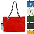 Zipper Top Rope Tote Bag