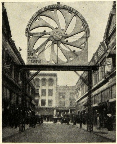 1912 Print Los Angeles California 20 Foot Perpetual Motion Wheel McKee Cafe - Original Halftone Print