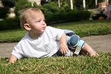 Baby Knee Pads & Protectors for Crawling (Denim & Blue Trim) -