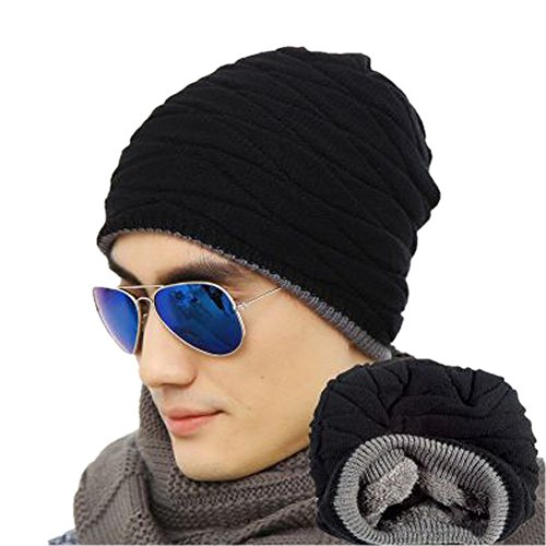 Spikerking men s soft lined thick knit skull cap warm w…