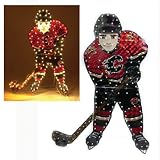 44" NHL Calgary Flames Outdoor Lighted Hockey Player Lawn Figure Decoration