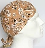 Kitchen & Housewares : beige paisley ZANDANA headwrap durag headcover
