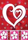 Toland Home Garden Heart andFlowers 12.5 x 18-Inch Decorative USA-Produced Garden Flag
