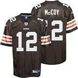 Men's Colt McCoy #12 Cleveland Browns 2010 Rookie NFL Replica Football Jersey by Reebok (Brown-White(Size=XXX-LARGE)
