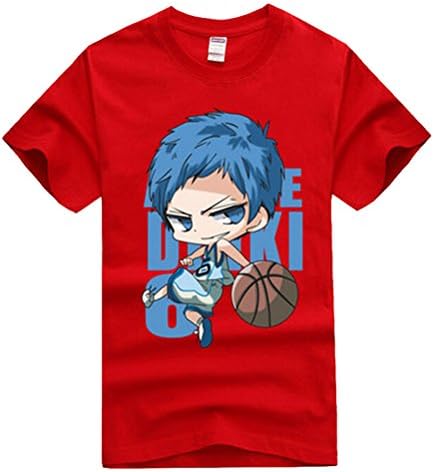 Anime Kuroko No Basket 6 Players Aomine Daiki T-shirt for Unisex Adult (XXL, Red)