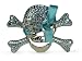 Rhinestone Skull & Crossbones Belt Buckle