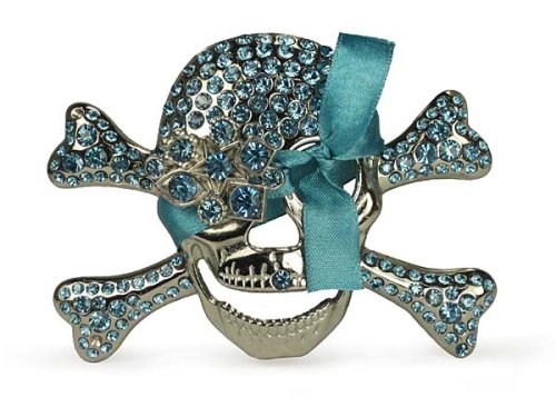 Click here to buy Rhinestone Skull & Crossbones Belt Buckle by beltiscool.