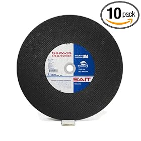 SAIT 24033 12-Inch x 3/32-Inch x 1-Inch Type 1 5100 Max RPM SAIT ech Steel Worker Chop Saw Blade - 10 Pack