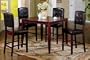5pc Counter Height Dining Table & Button Parson Bar Stool Set