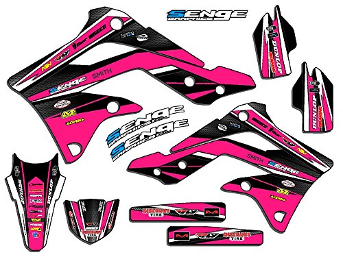 Senge Graphics 2008-2016 Kawasaki KLX 450, Vigor Pink Graphics Kit
