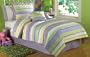 Annas Ruffle Purple Full / Queen Quilt with 2 Pillow Shams