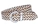 1 1/4 Inch Wide Metallic Braided Woven Belt