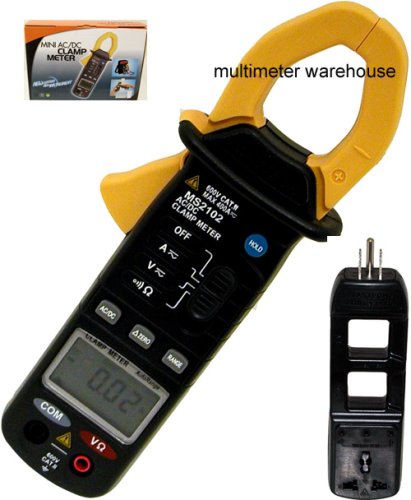 Mastech Auto-ranging AC/DC Clamp on Meter with Wire Splitter, MS2102