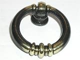1 1/2 Dia Dark Antique Brass Ring Pull