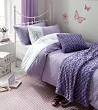 Catherine Lansfield Flutterbye Lilac Single Duvet Set