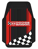 Dodge Motorsports with Flag Trim-To-Fit Molded Front Floor Mats - Set of 2