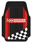 Dodge Motorsports with Flag Trim-To-Fit Molded Front Floor Mats - Set of 2
