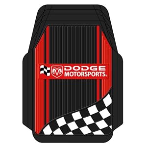 Dodge-Motorsports-with-Flag-Trim-To-Fit-Molded-Front-Floor-Mats-Set-of-2