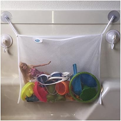Kids' Shower Caddie - Tub Toy Organizer - 2 Heavy Duty Suction Cups FREE - White (1, White)