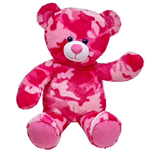 pink camo teddy bear